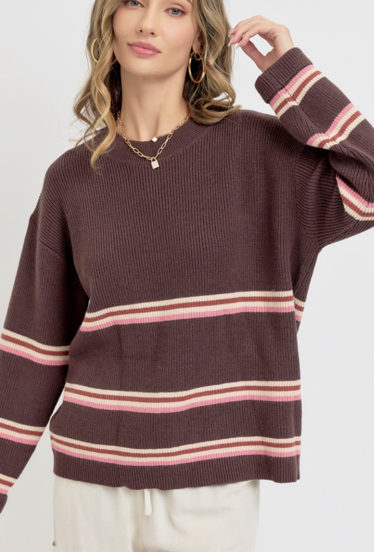 Laid Back Lines Knit Top