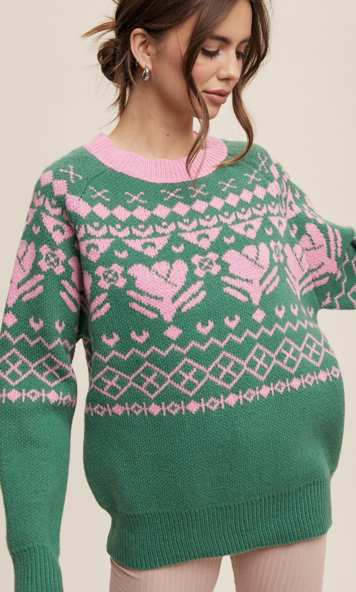 Cottage Garden Pullover Sweater