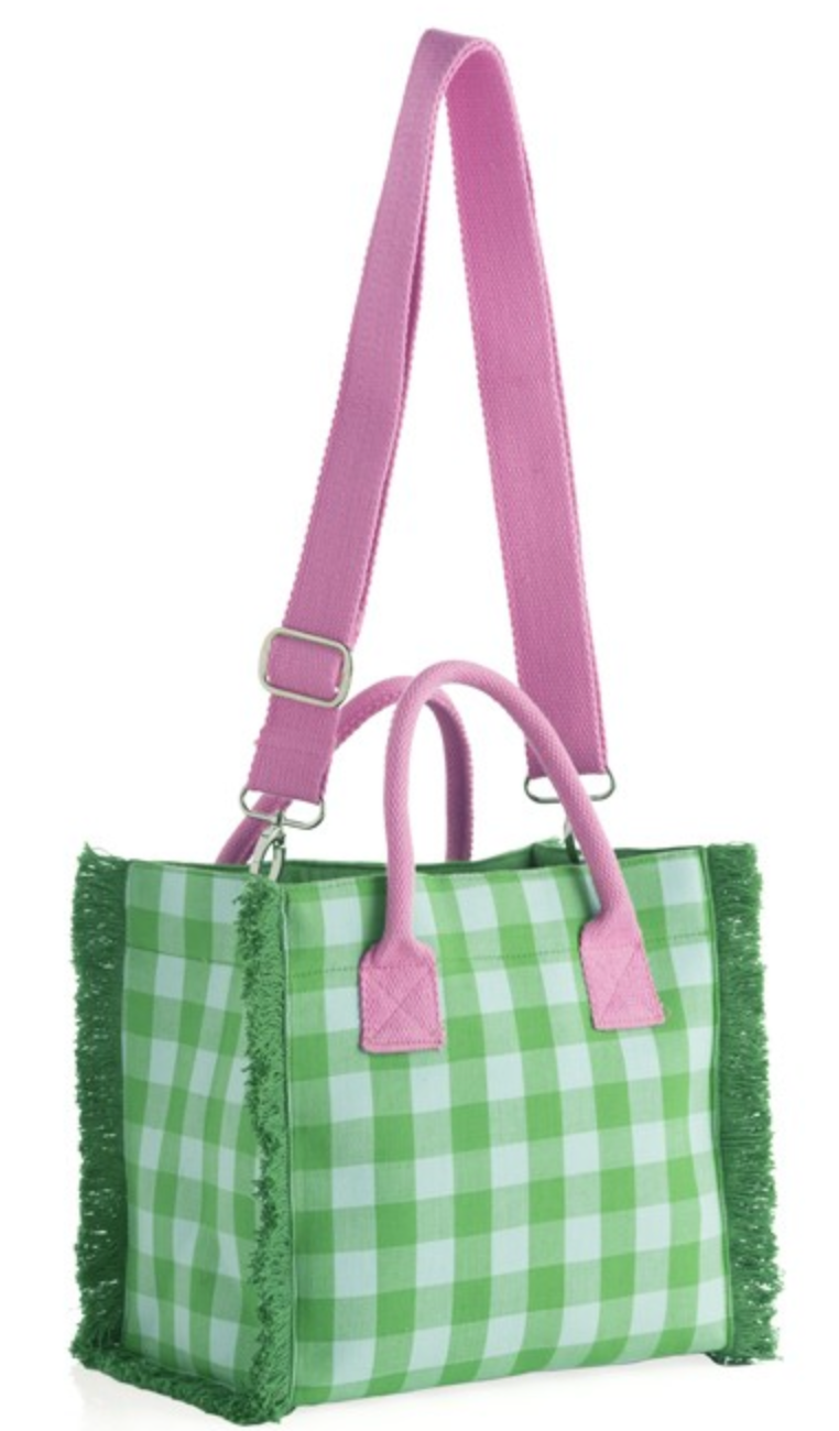 Green Gingham Tote/Purse