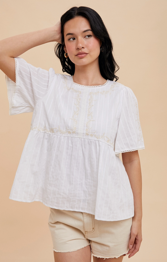 Forevermore Embroidered Top