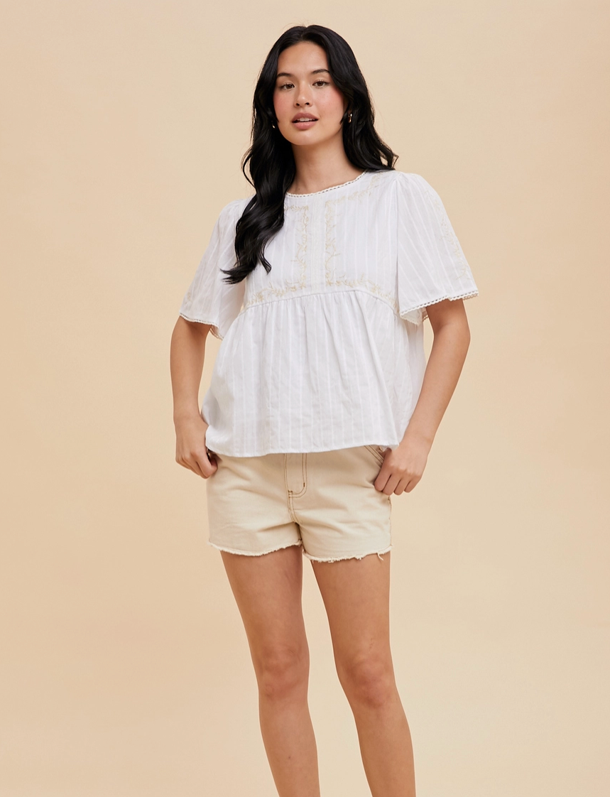 Forevermore Embroidered Top