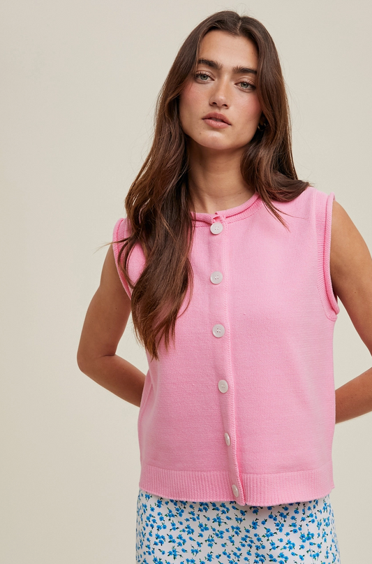 Happy Hour Knit Top - Pink - FINAL SALE