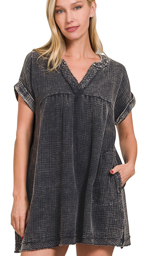Effortless Dress - Washed Black