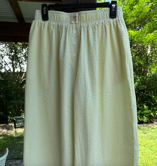 Lemon Drop Seersucker Pants