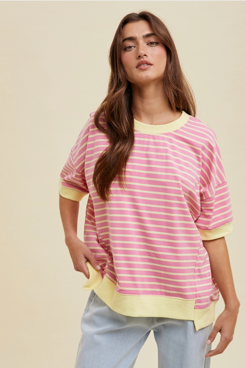 Strawberry Lemonade Striped T-Shirt