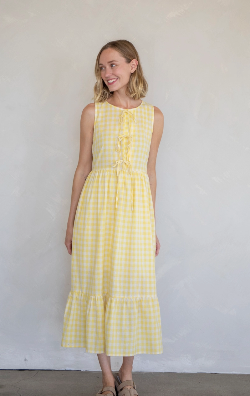 Golden Hour Gingham Dress
