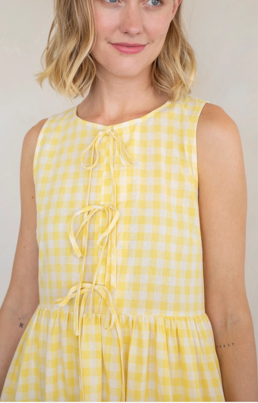 Golden Hour Gingham Dress