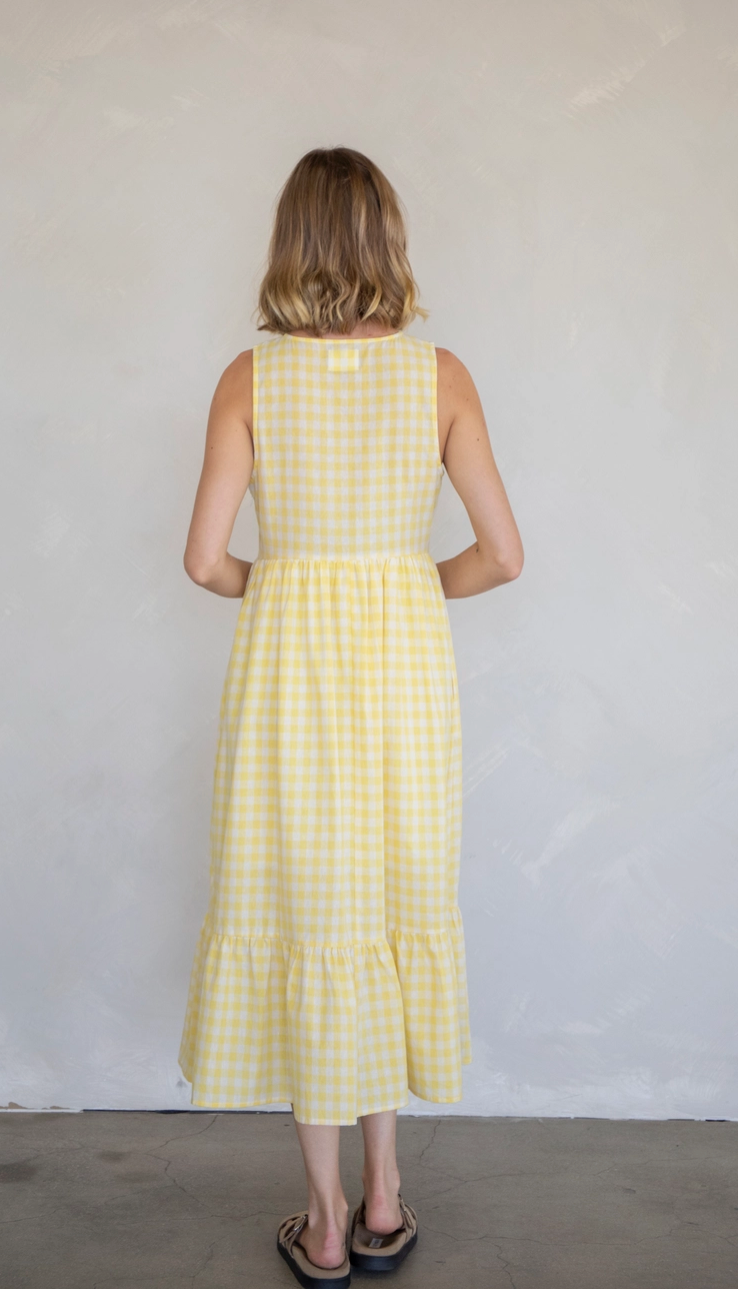 Golden Hour Gingham Dress