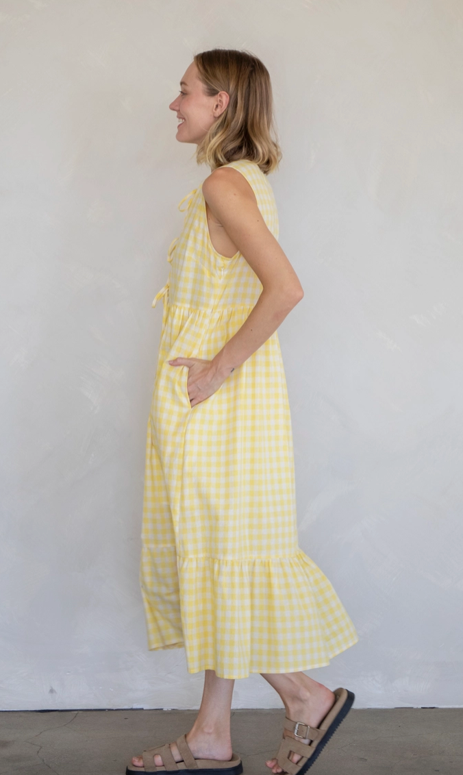 Golden Hour Gingham Dress