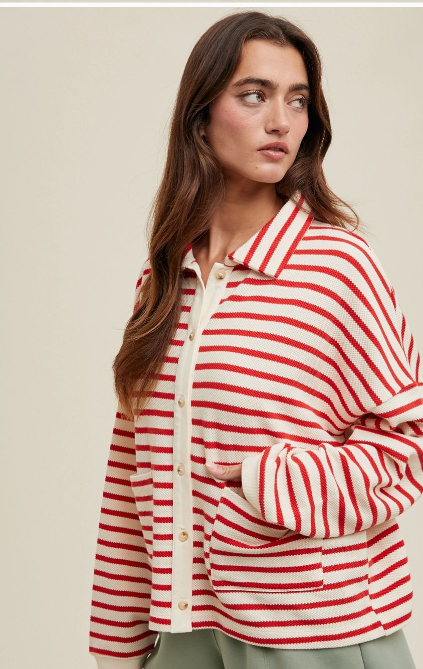 Nautical & Nice Striped Button-up Shirt