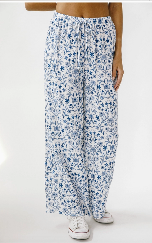 Beachy Blooms Floral Pants