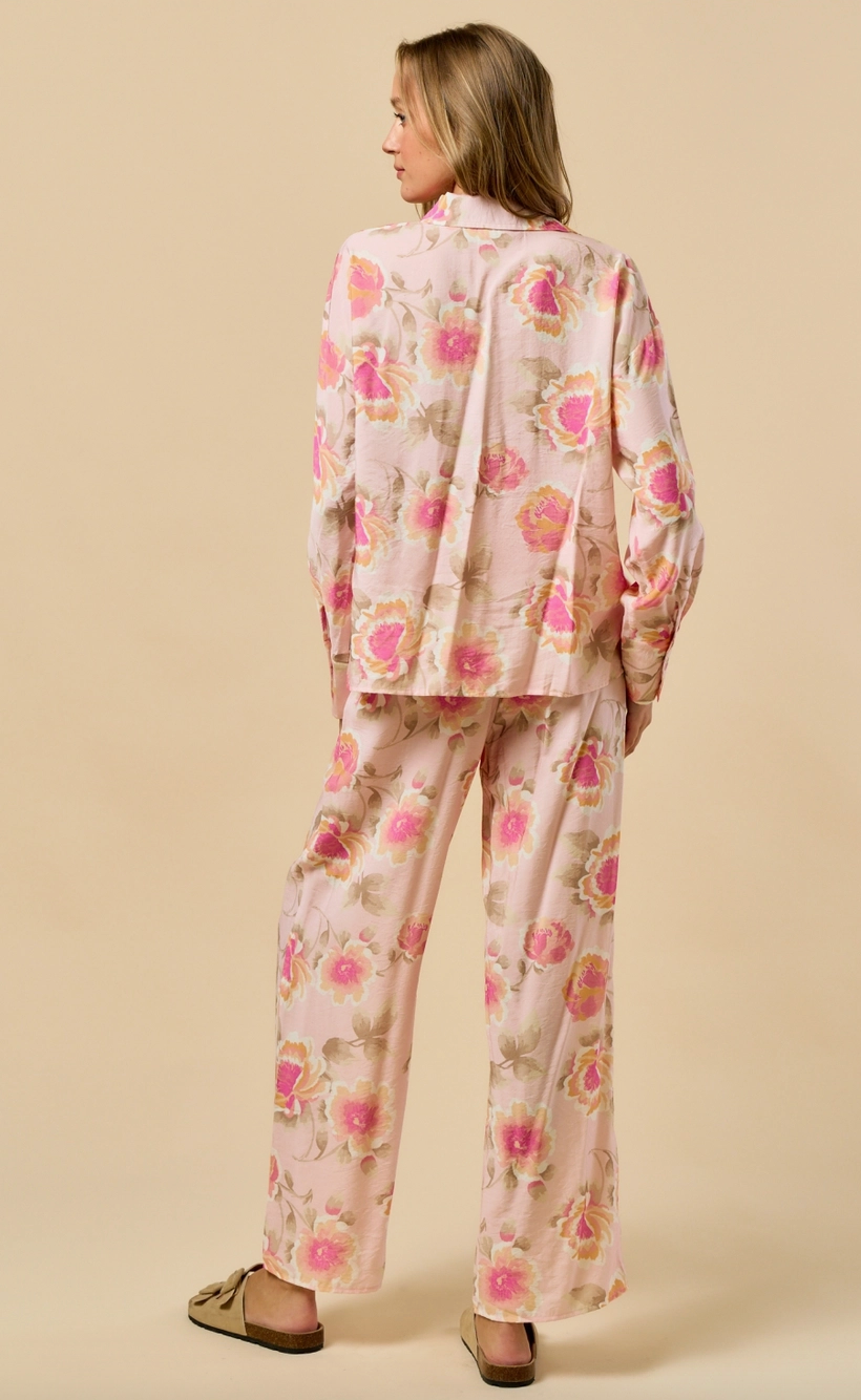 Soft Blooms Button Down Top