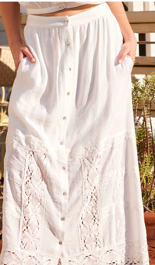 Seaside Whimsy Lace Skirt