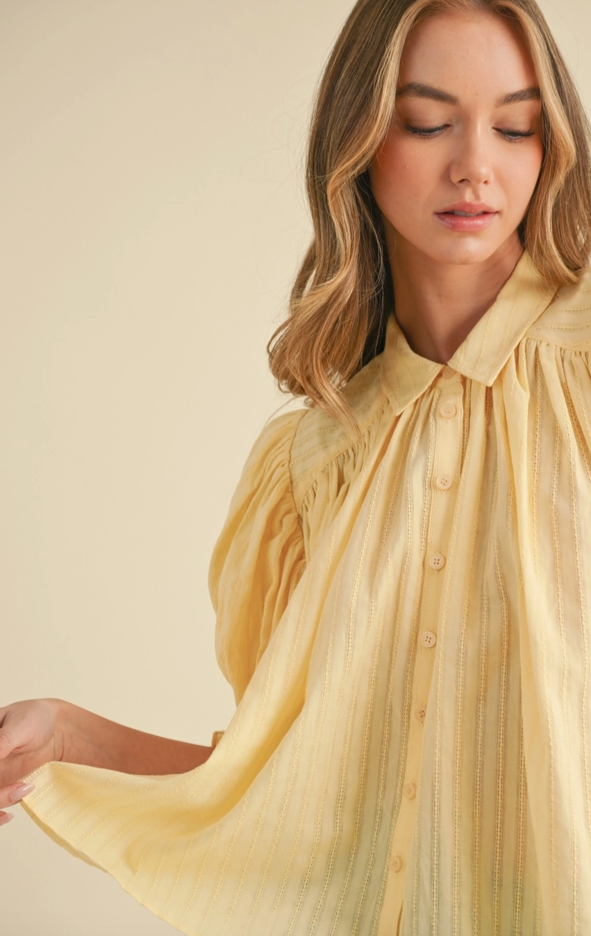 Sunshine Days Button Front Blouse