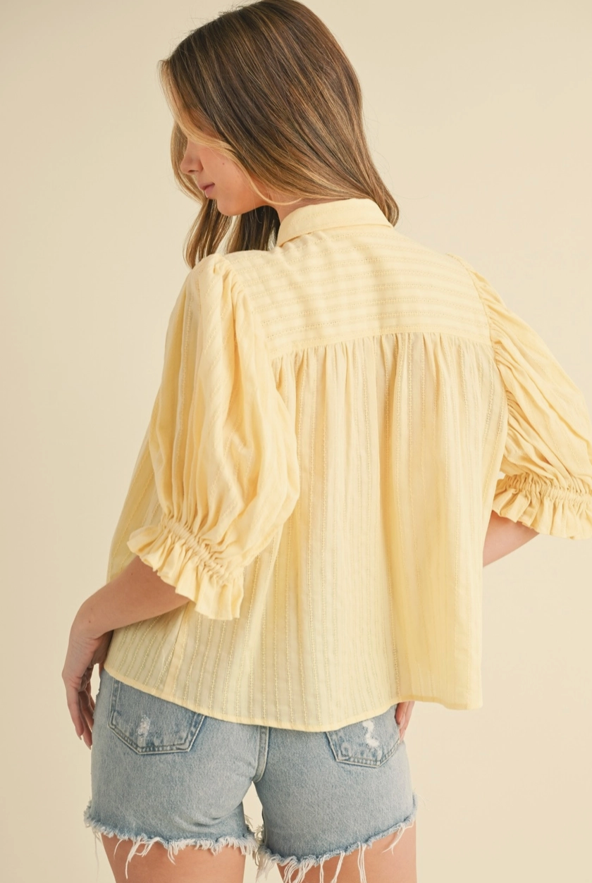 Sunshine Days Button Front Blouse