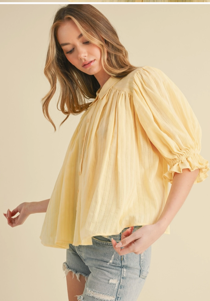 Sunshine Days Button Front Blouse