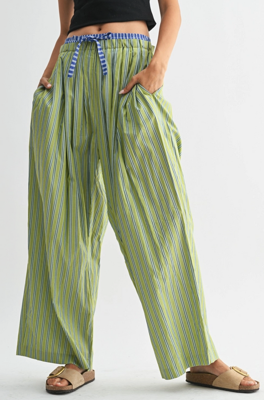 Sandy Stripes Pants - Green