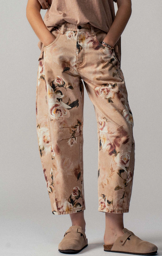 Vintage Rose Barrel Jeans