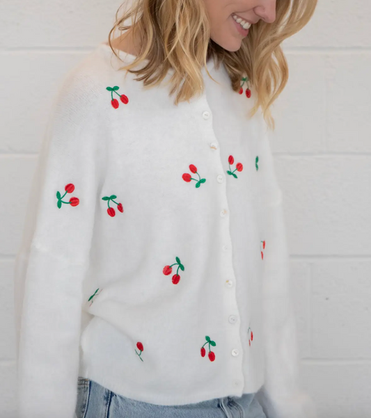 In The Moment Cardigan - Cherries