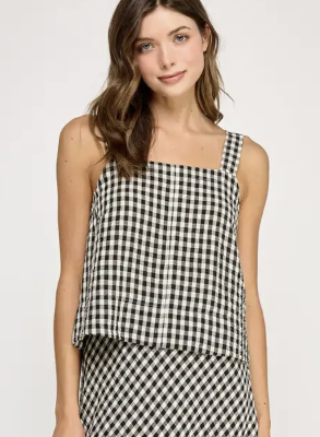 Checked Out Gingham Top