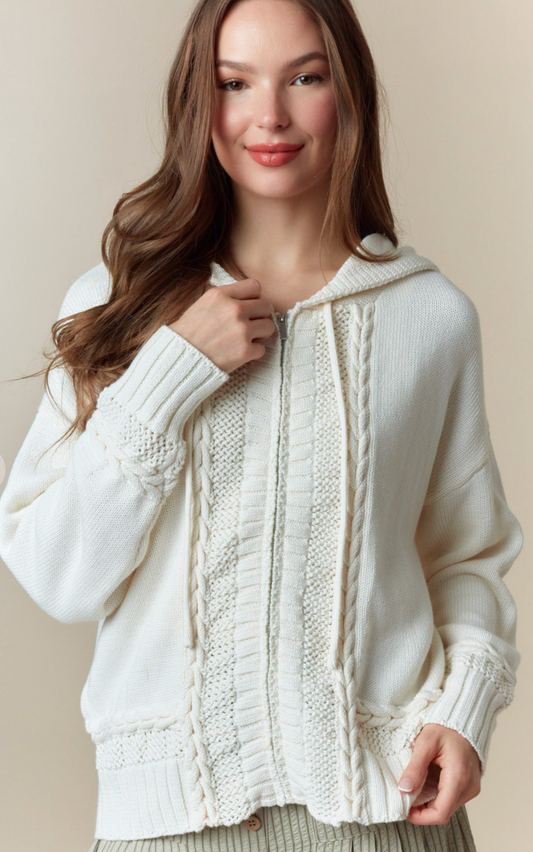 Cable Knit Zip Up Cardigan RESTOCKED!!