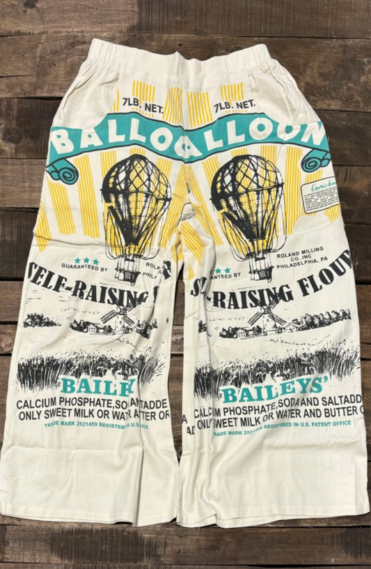 Yellow Hot Air Balloon Pants