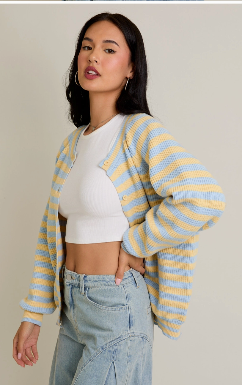 Sun & Sky Striped Cardigan