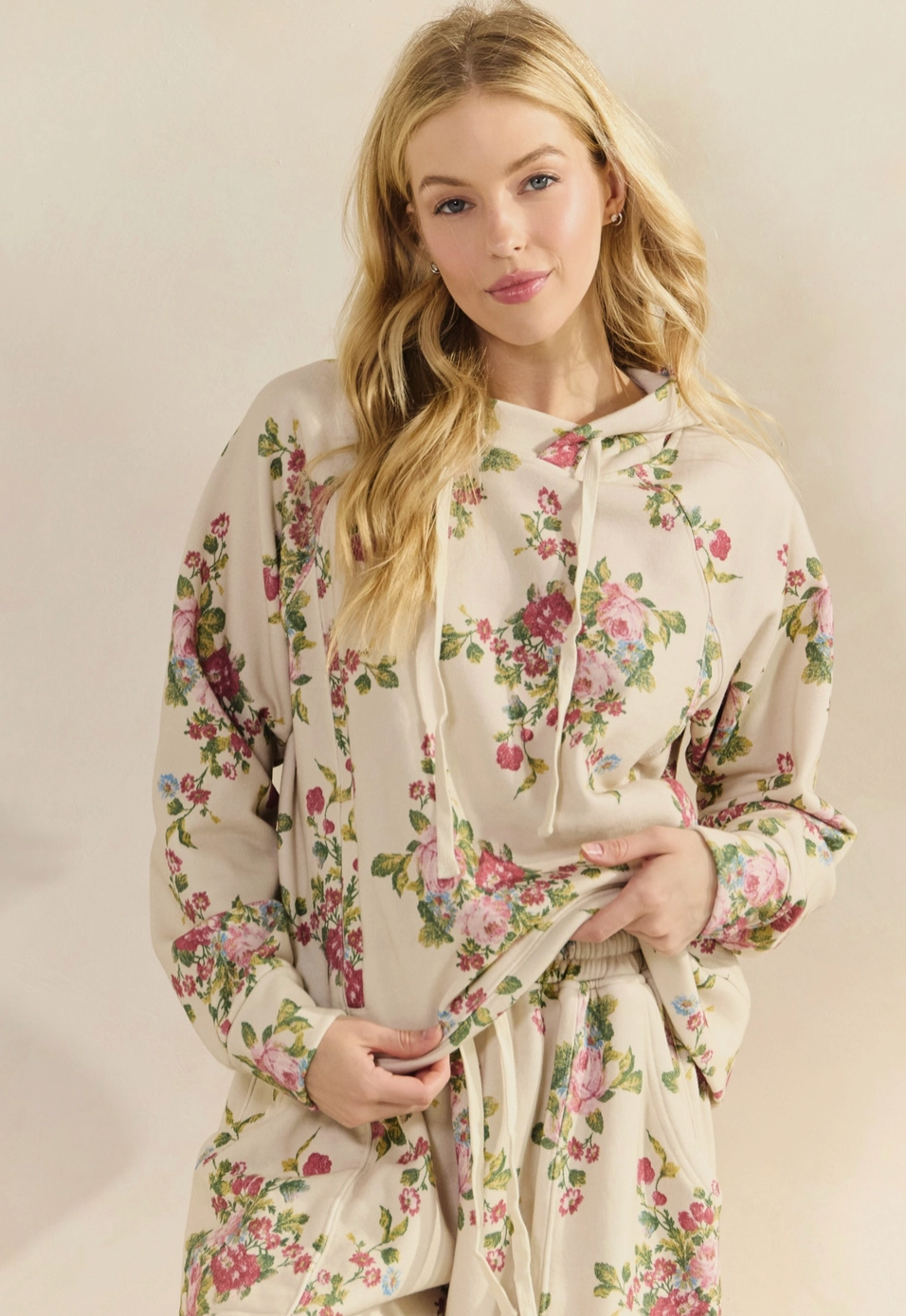 Get Cozy Floral Hoodie