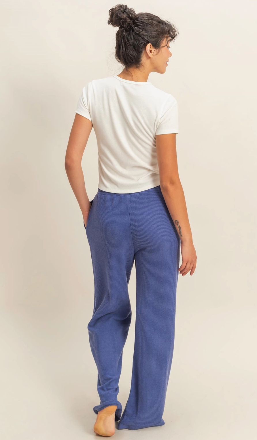 All Weekend Long - Waffle Knit Lounge Pants - Indigo