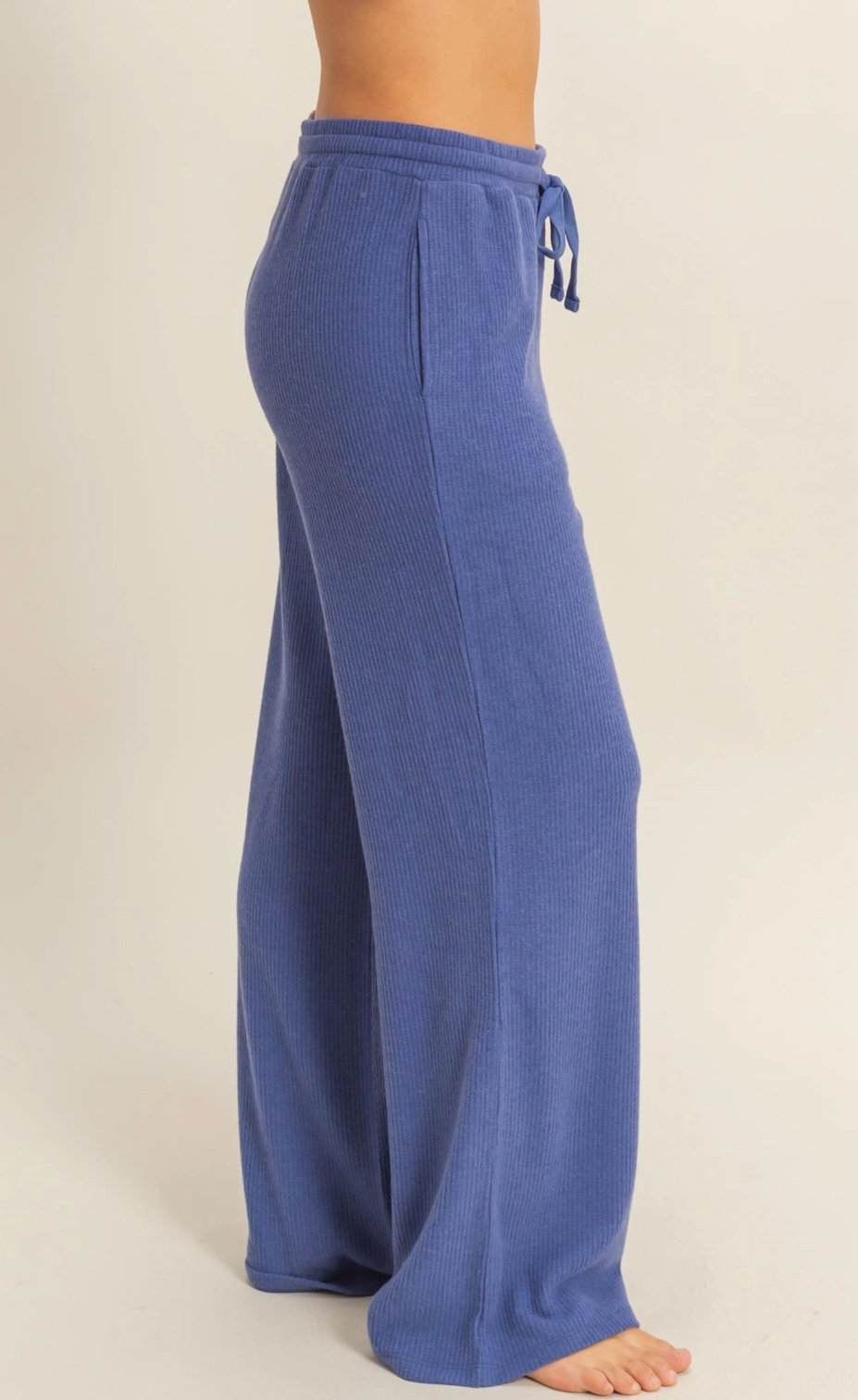 All Weekend Long - Waffle Knit Lounge Pants - Indigo