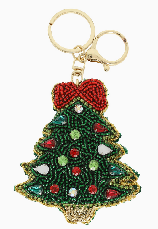 Green Christmas Tree Bag Charm