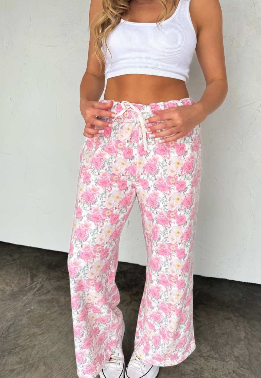 Pink Flower Garden - Sweatpants