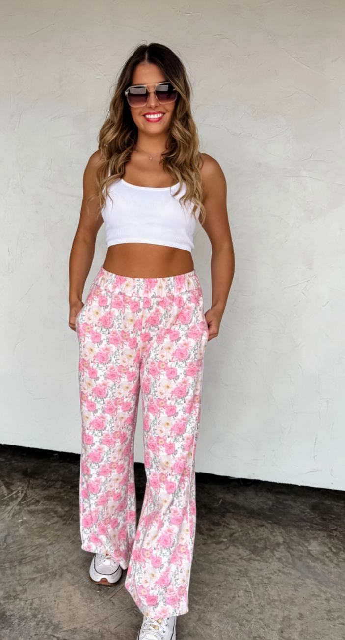 Pink Flower Garden - Sweatpants