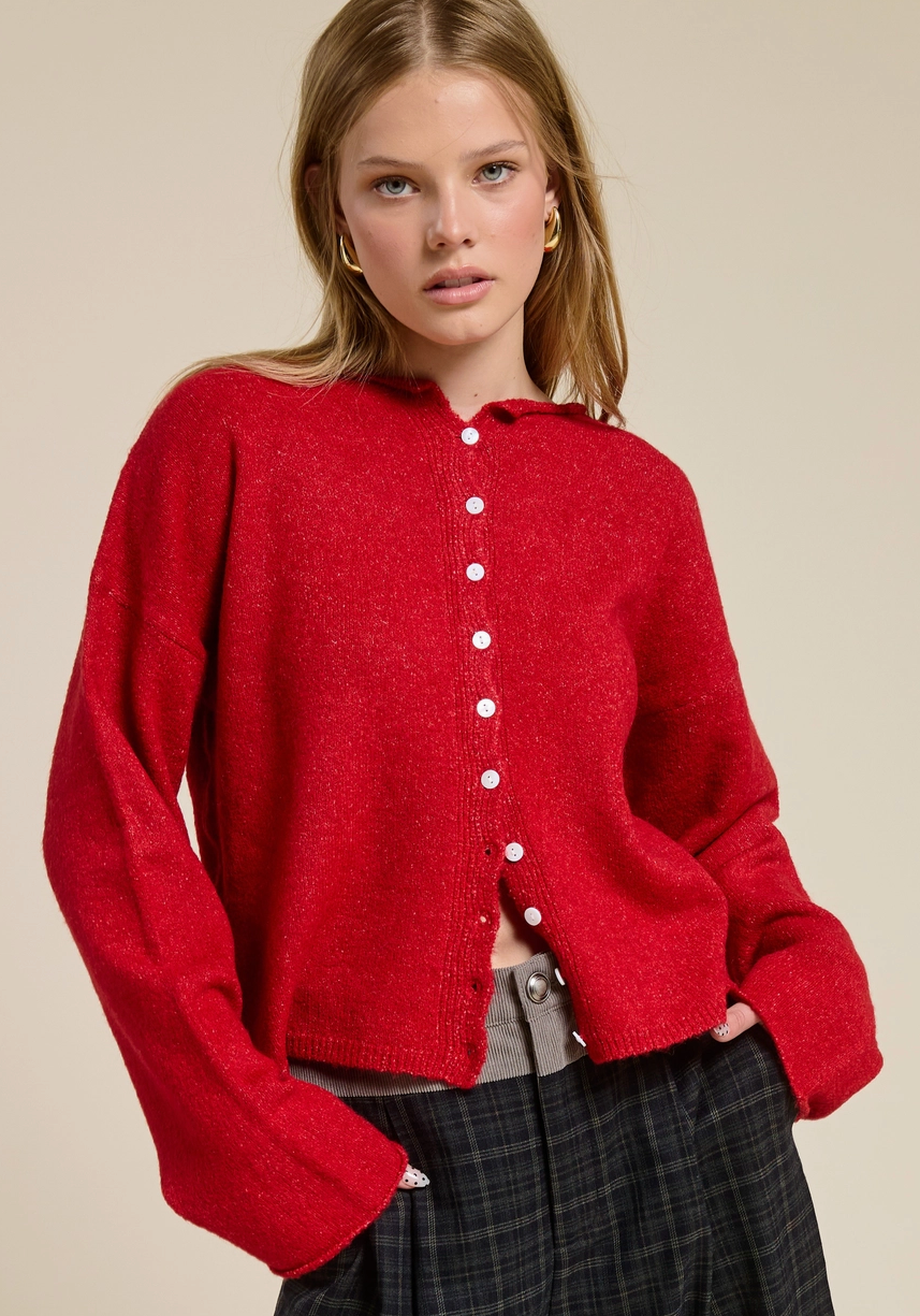 She's On Fire Cardigan - Red