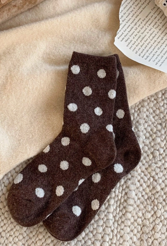Dot Socks - Mocha