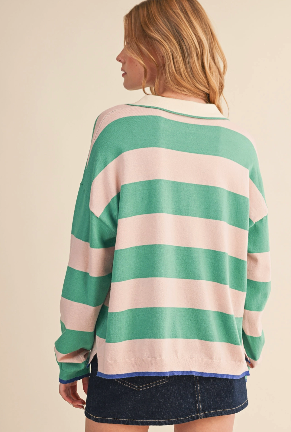 Strawberry Matcha Rugby Sweater