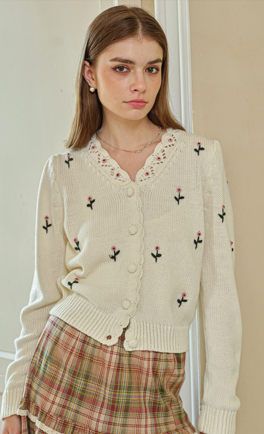 Girly Style Embroidered Cardigan