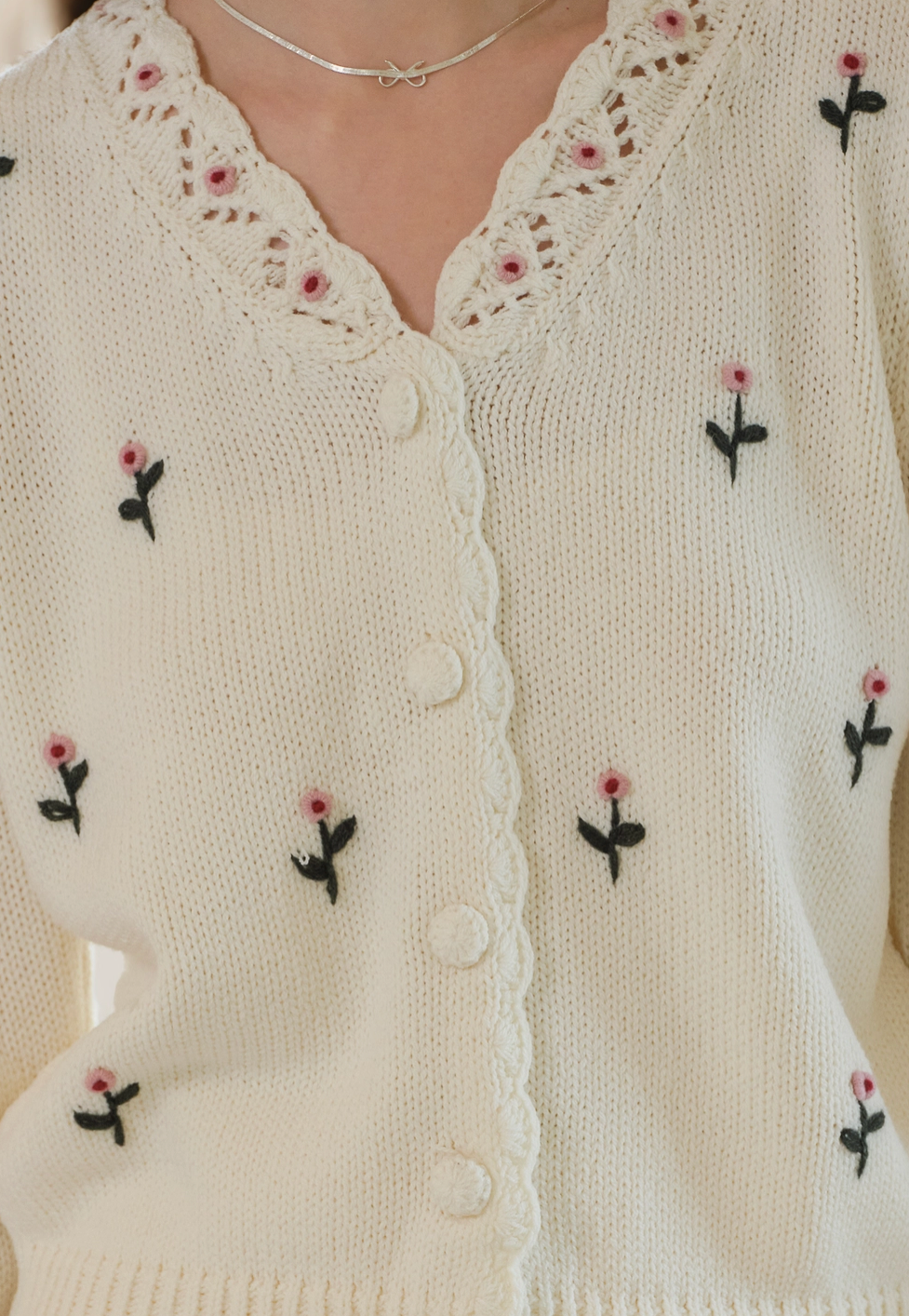 Girly Style Embroidered Cardigan