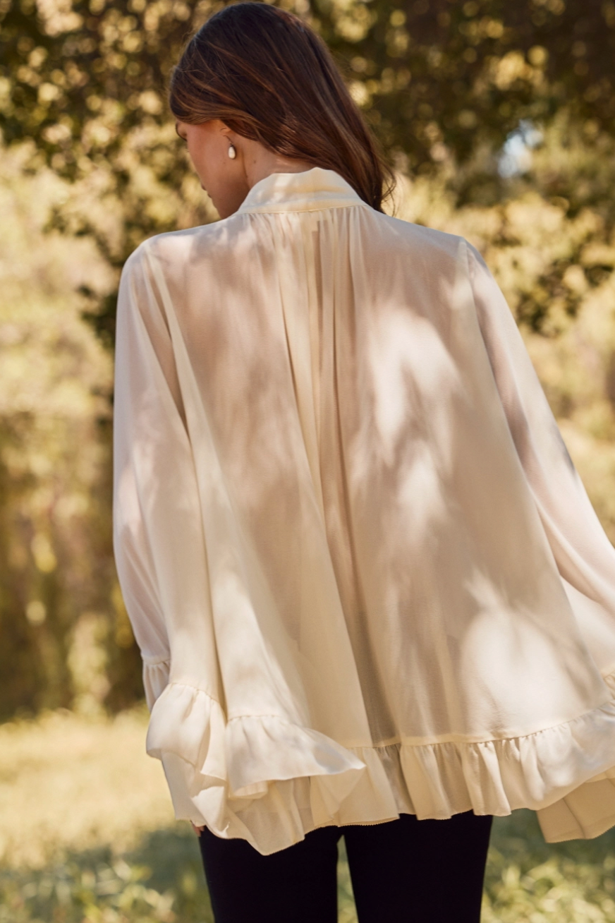 She's Fancy Chiffon Blouse - Ivory