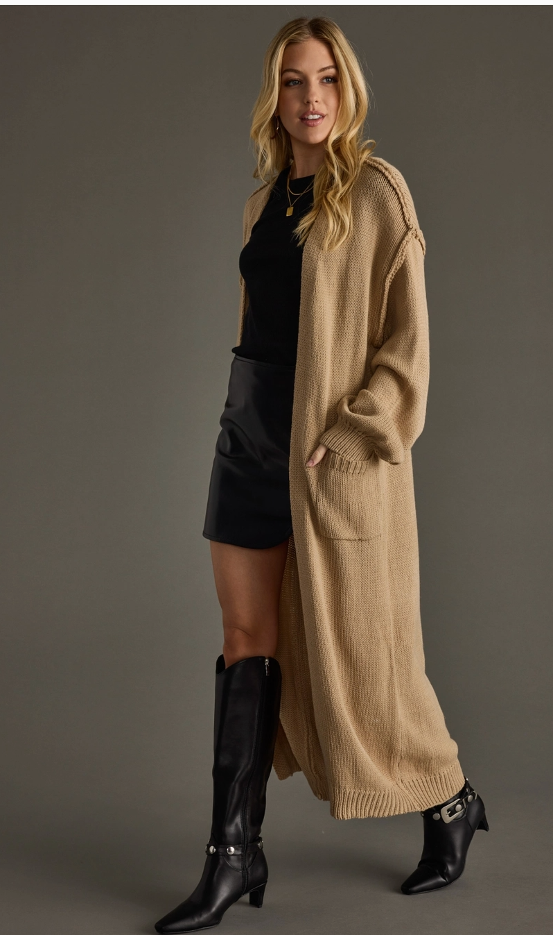 Maxi Sweater - Tan - FINAL SALE