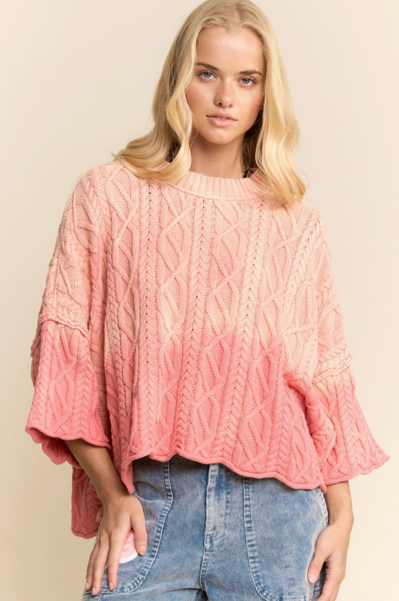 Easy Fit Sweater - Coral