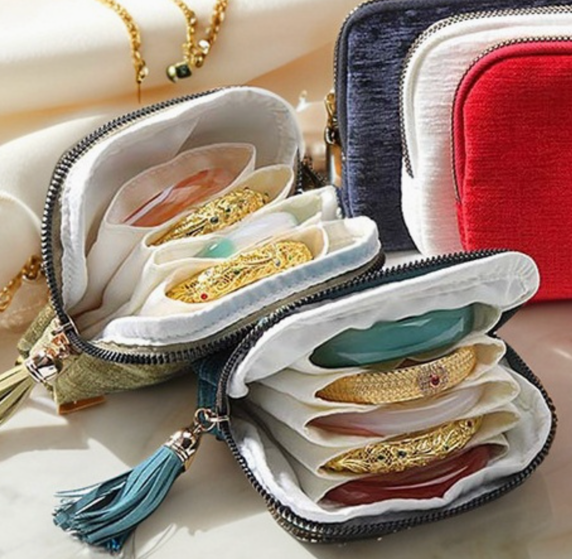 Travel Jewelry Organizer - Dusty Pink