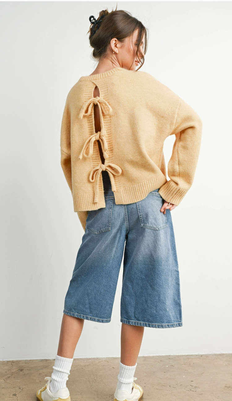 Marigold Back Tie Sweater