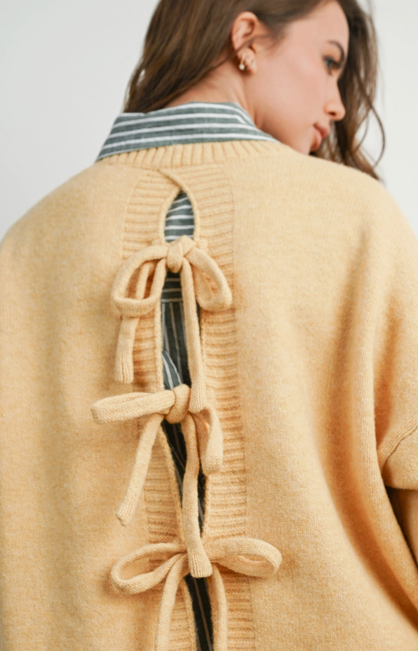 Marigold Back Tie Sweater