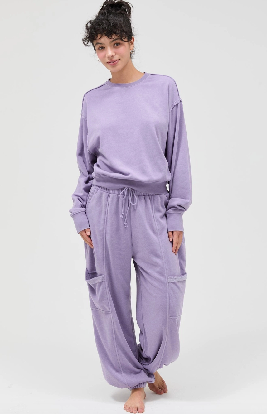 Laid Back Days Sweat Pants - Dusty Lavender