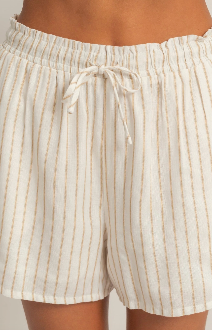 Laid Back Stripe Shorts - Tan