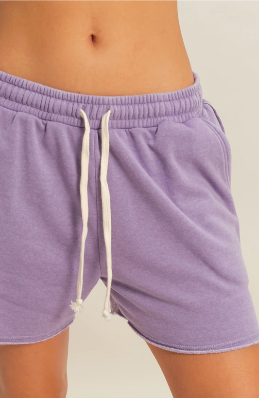 Laid Back Shorts - Dusty Lavender