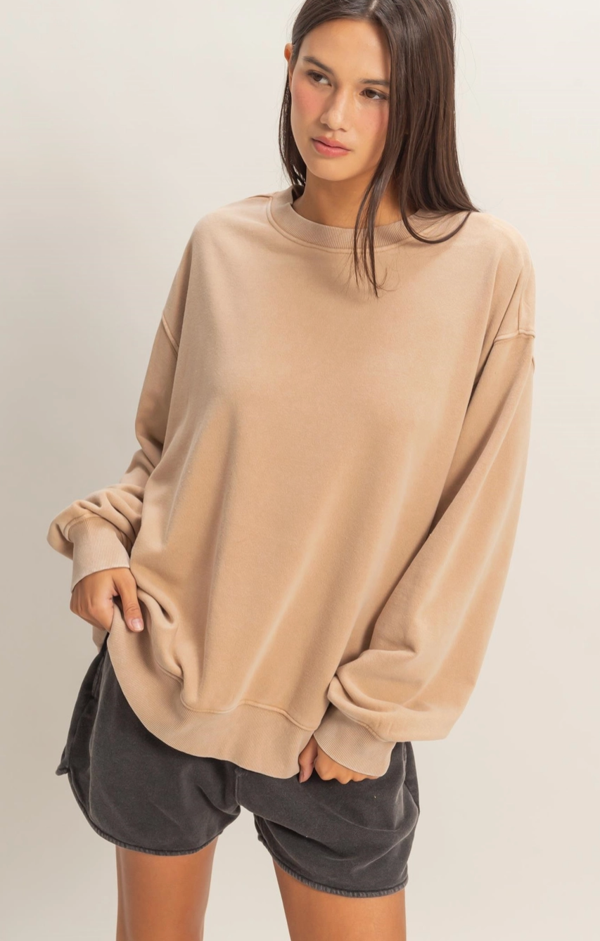 Laid Back Sweatshirt - Light Latte