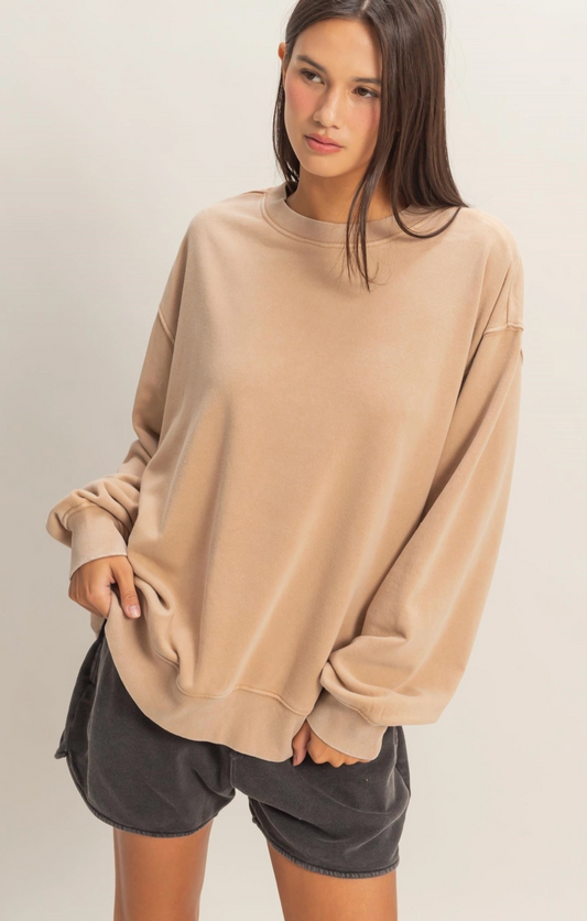Laid Back Sweatshirt - Light Latte
