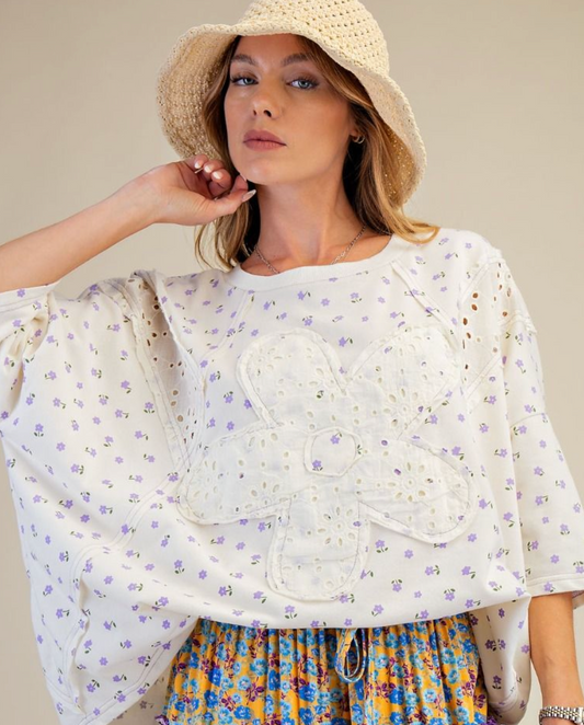 Lovely In Lavender Floral Shirt